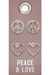 Creative Brands Silver Earring Set- Peace & Love