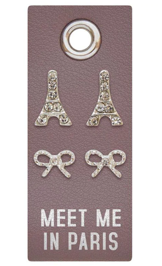 Creative Brands Silver Earring Set- Meet Me In Paris