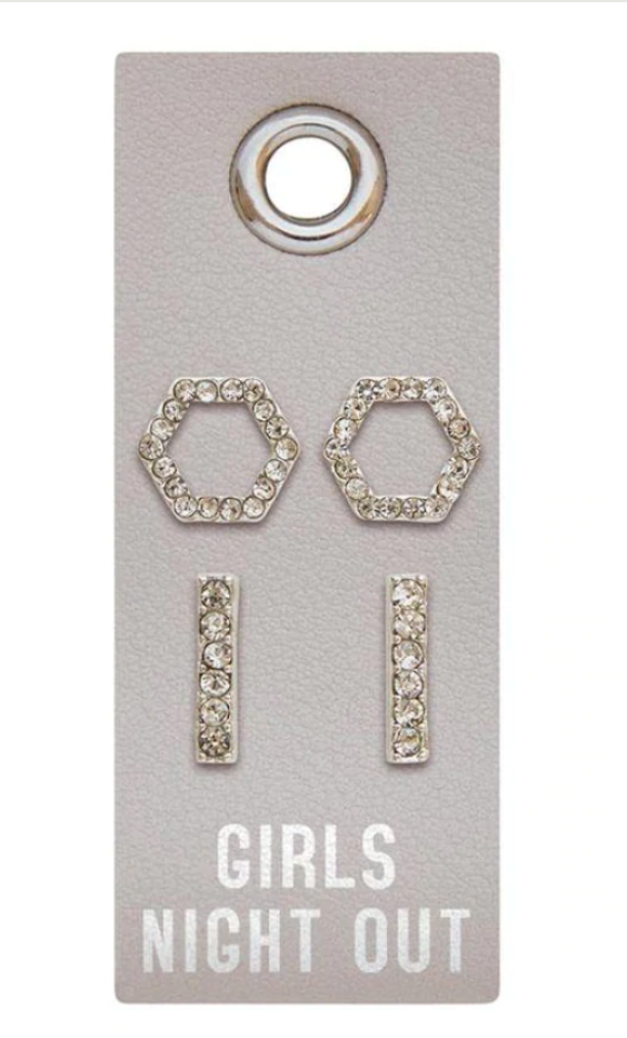 Creative Brands Silver Earring Set- Girls Night Out 