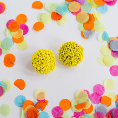 Michelle McDowell ASWN Maghon Beaded Studs - Yellow