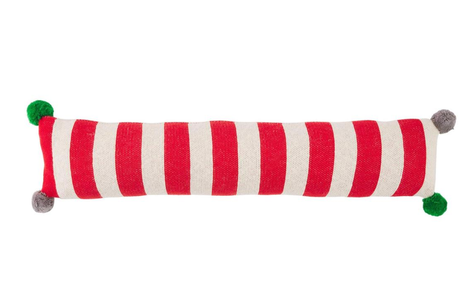 Red Long Skinny Knit Pillow