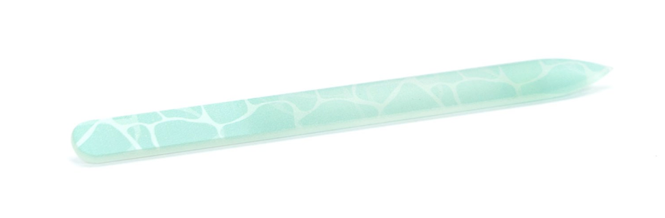 Lemon Lavender Glass Nail File- aqua giraffe