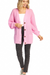 Mud Pie Shelton Cardigan - Pink, oversized, long sleeves,v-neck, button down, front pockets