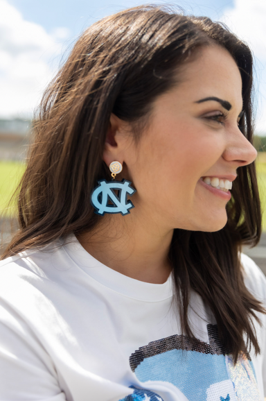 Brianna Cannon Large UNC Logo Earrings