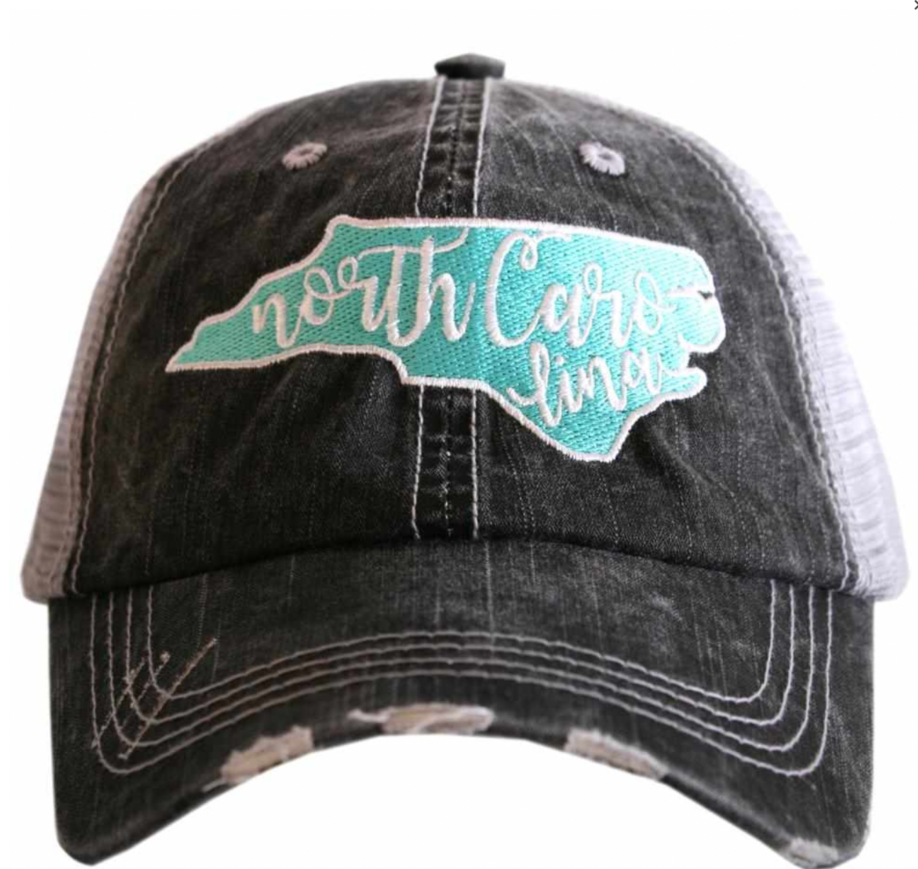 Katydid North Carolina State Cut Out Trucker Hat - Mint