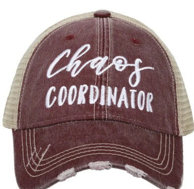 Katydid Chaos Coordinator Trucker Hat -Wine