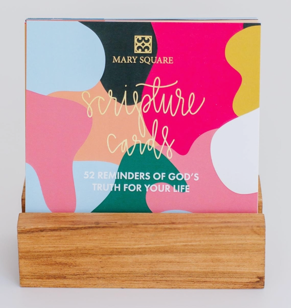 Mary Square Scripture Card Block - Fall