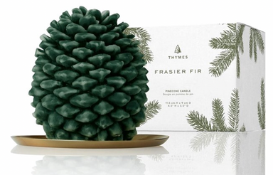 Thymes Frasier Fir Candle - Molded Pinecone Candle