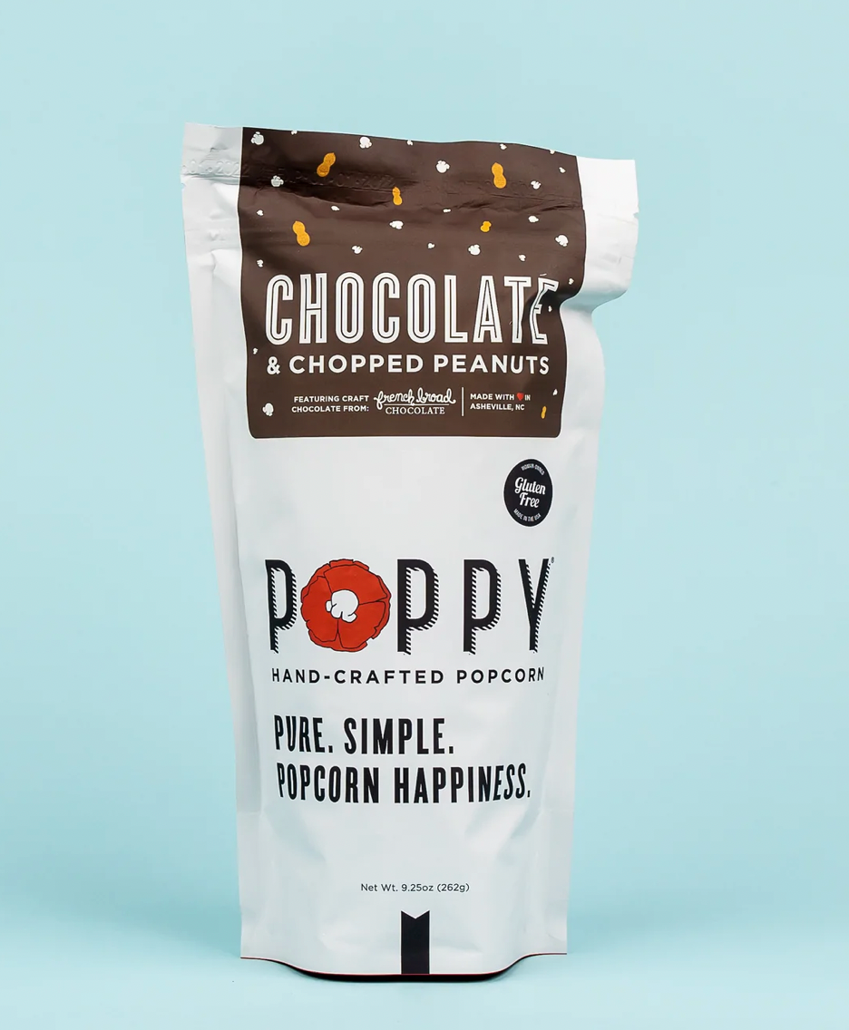 Poppy Popcorn - Chocolate & Chopped Peanuts