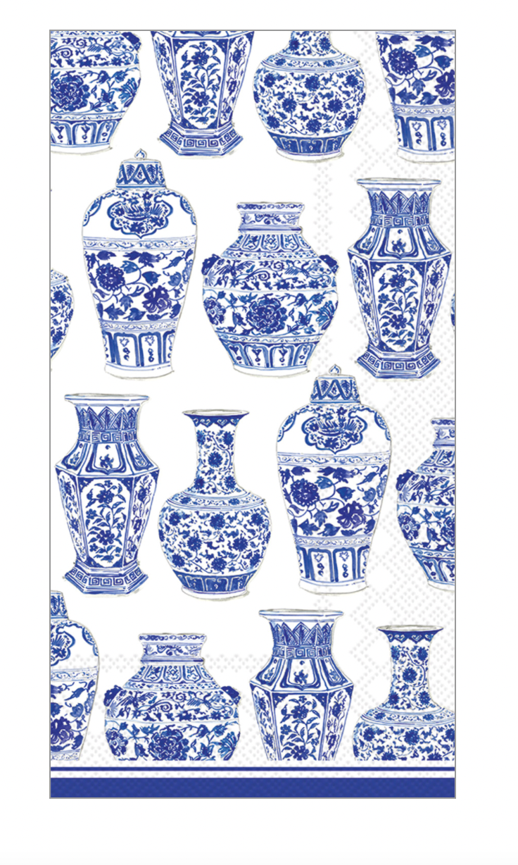 Boston International Blue & White Urns Guest Napkins