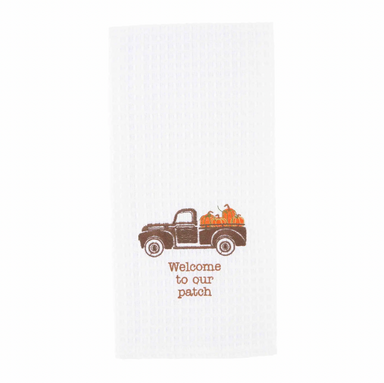 Mud Pie Welcome Truck Embroidered Towel
