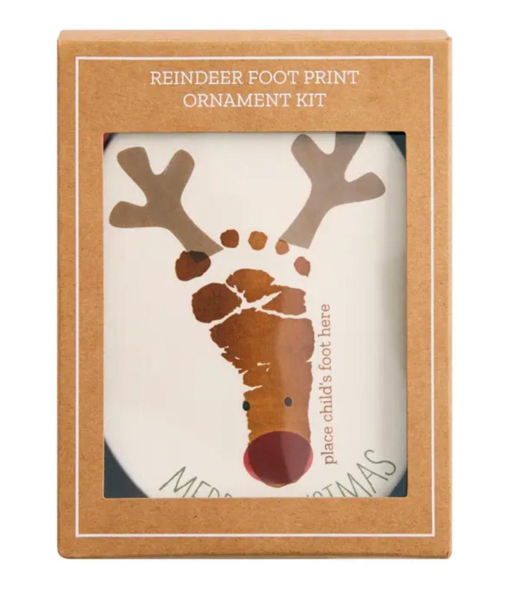 Mud Pie Reindeer Foot Print Ornament Kit