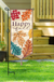 Evergreen Banner Garden Flags- Patterned Leaves Happy Fall