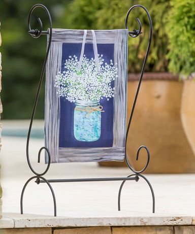 Evergreen Garden Flags - Hanging Mason Jar
