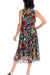 Mud Pie Alana Midi Dress - Multicolor, ruffled hem, sleeveless, ruffle neckline