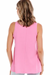 Mud Pie Dempsey Swing Tank - Pink, sleeveless, ribbed sides, rounded neck, curvy