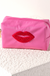 Shiraleah Cara Lips Cosmetic Pouch- Pink