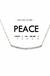 Ethic Goods Morse Code Dainty Stone Necklace - Peace