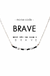 Ethic Goods Morse Code Dainty Stone Necklace - Brave