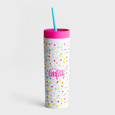 DaySpring All She Wrote Notes 16oz Tumbler - Cue the Confetti