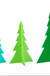 CR Gibson Kailo Chic Acrylic Christmas Trees Set of 3 - Green, Light Green, & Teal