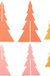 CR Gibson Kailo Chic Acrylic Christmas Trees Set of 3 - Coral, Tangerine, & Orange