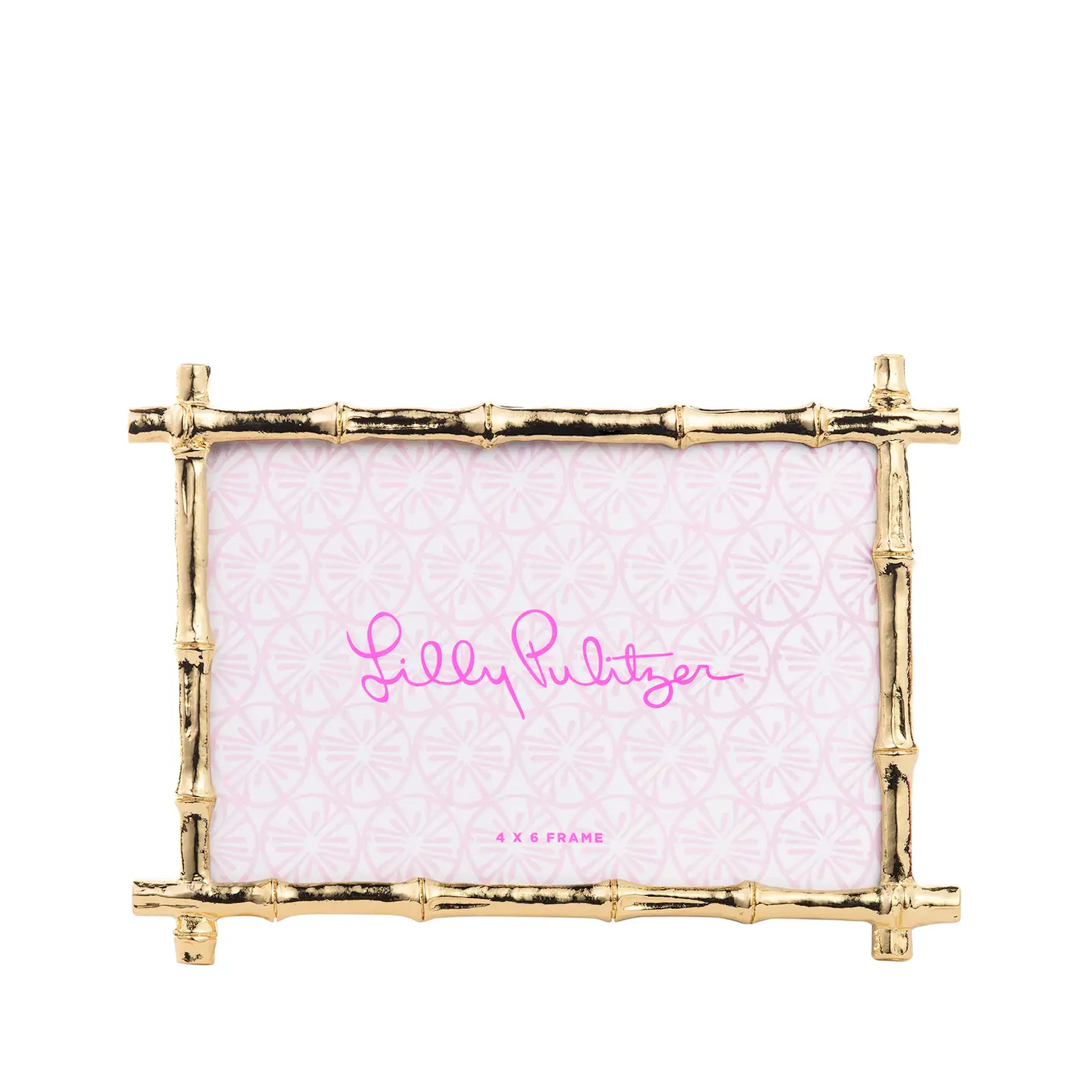 Lilly Pulitzer 4x6 Bamboo Picture Frame - Gold Bamboo