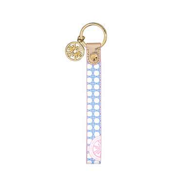 Lilly Pulitzer Strap Keychain - Frenchie Blue Caning