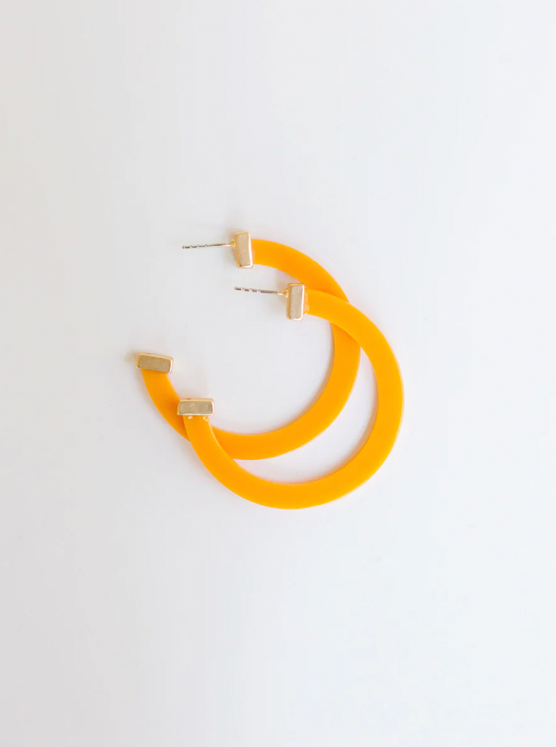 Michelle McDowell Classic Acrylic Hoops - Clementine-Large
