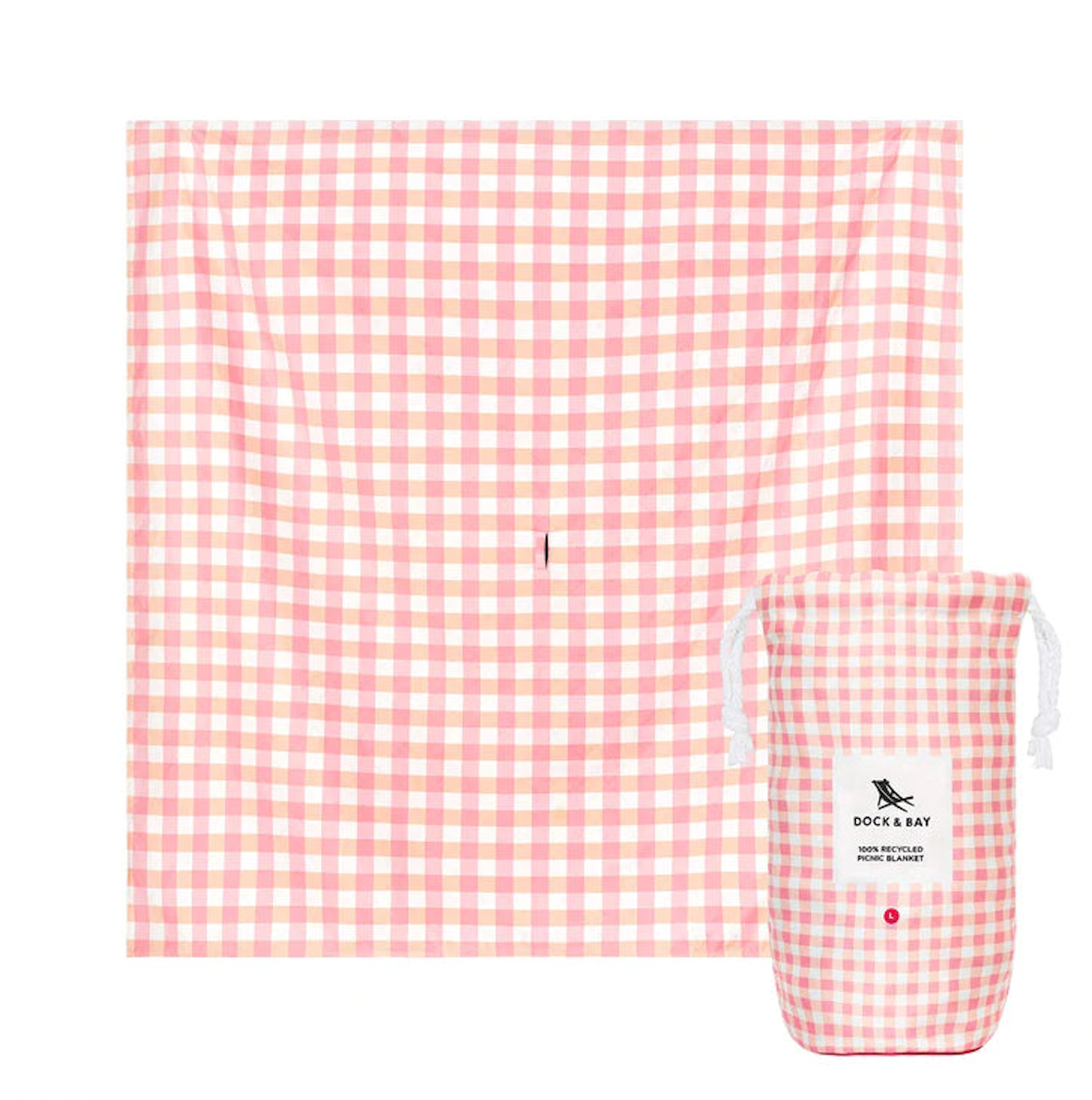 Dock & Bay Picnic Blanket - Strawberry & Cream