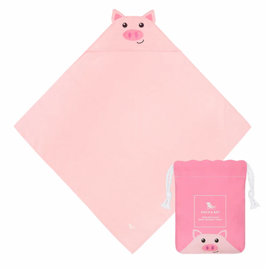 Dock & Bay Baby Hooded Small Towel - Parker Pig