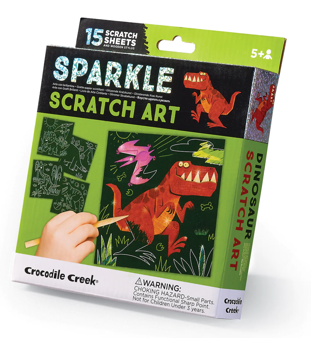 Crocodile Creek Sparkle Scratch Art: Dinosaur