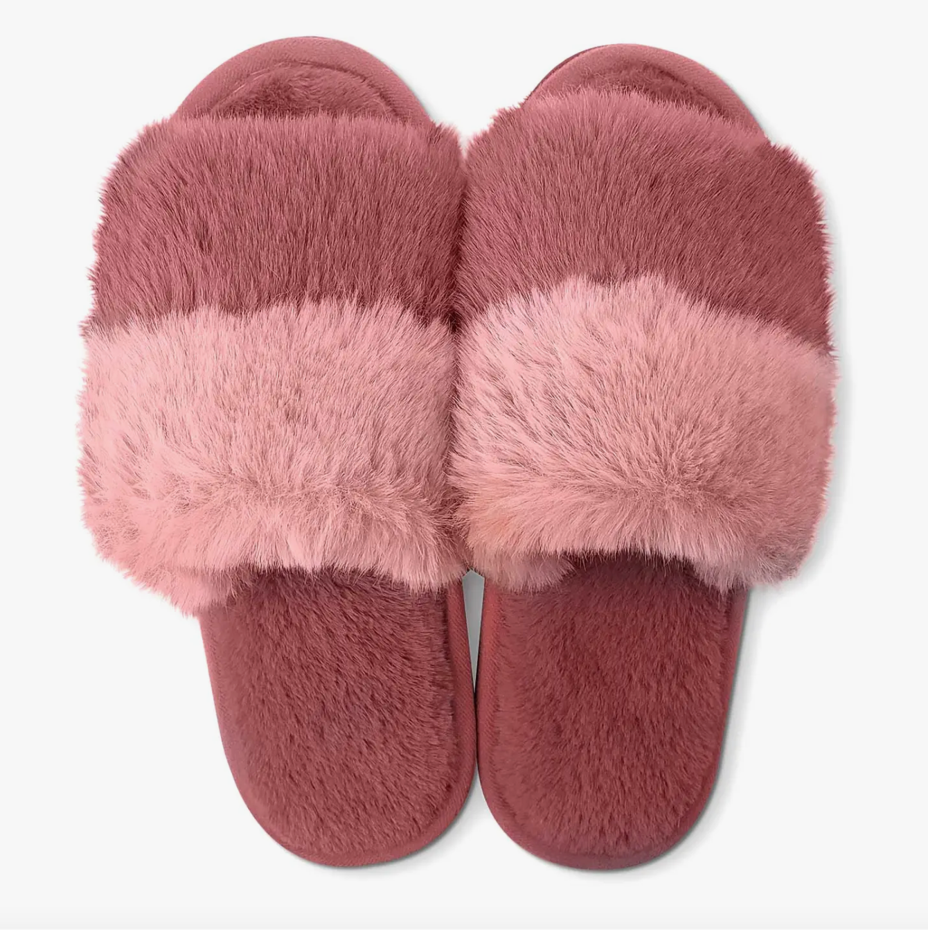 Hello Mello Cotton Candy Puff Slippers- Berry