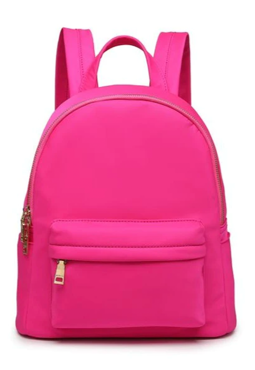 Jen&Co. Phina Nylon Backpack- Hot Pink