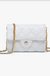 Jen&Co. Quilted Chain Crossbody - White