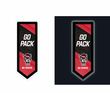 Evergreen LED Wall Decor Pennant -NC State