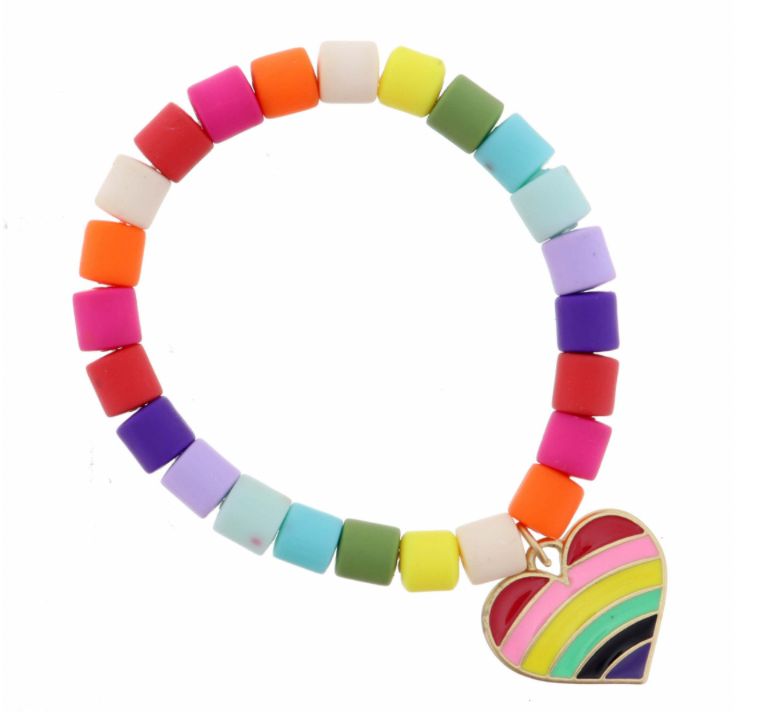 Jane Marie Kids Bracelets- Rainbow Heart