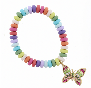 Jane Marie Kids Bracelets- Crystal Butterfly-Large