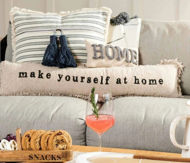 Mudpie-Make Yourself At Home Skinny Pillow