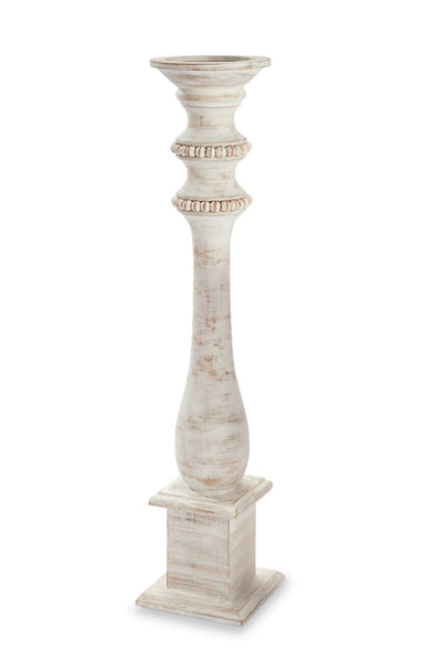 Mud Pie- Beaded Wood Candle Holder- Large