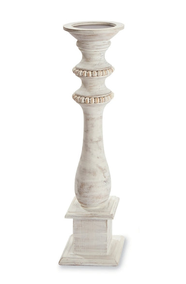 Mud Pie- Beaded Wood Candle Holder- Medium