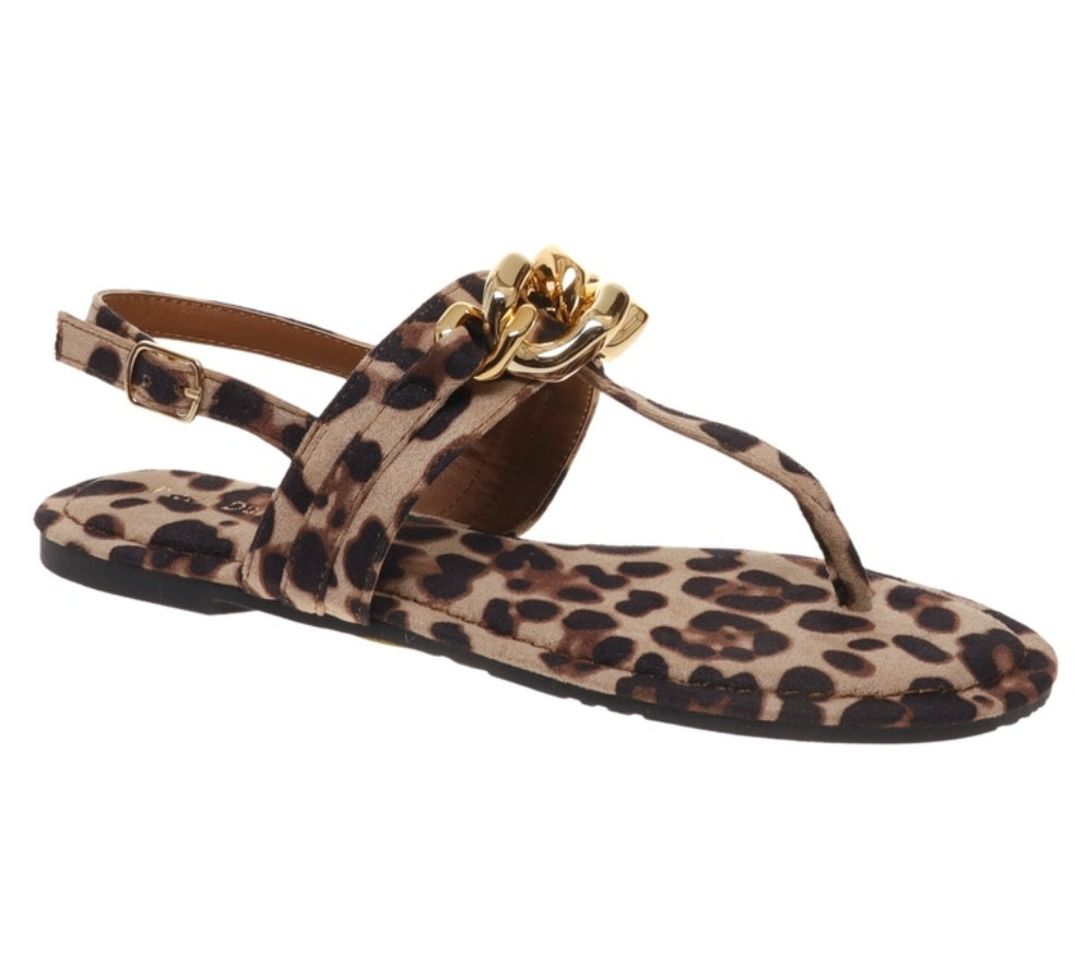 Pierre Dumas Limit Ankle Strap Sandal- Leopard Print