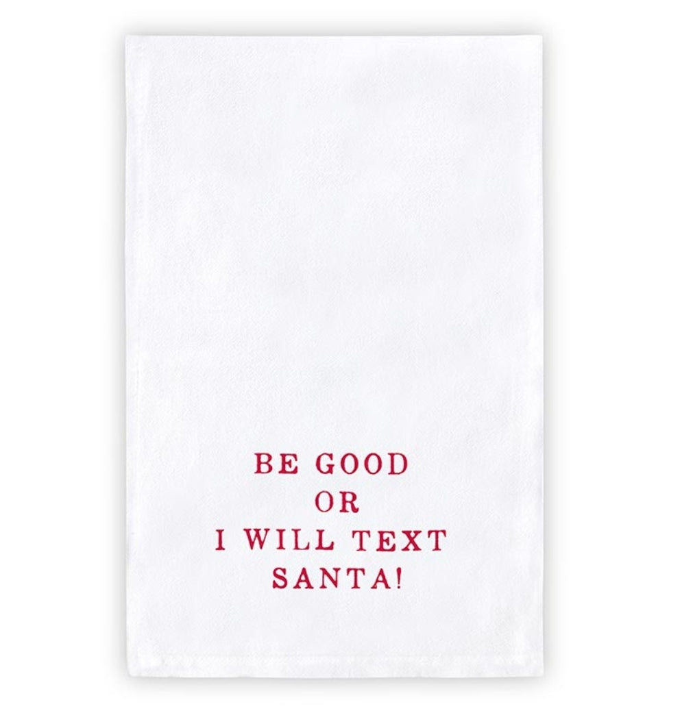 Santa Barbara Design Studio Text Santa Dish Towel