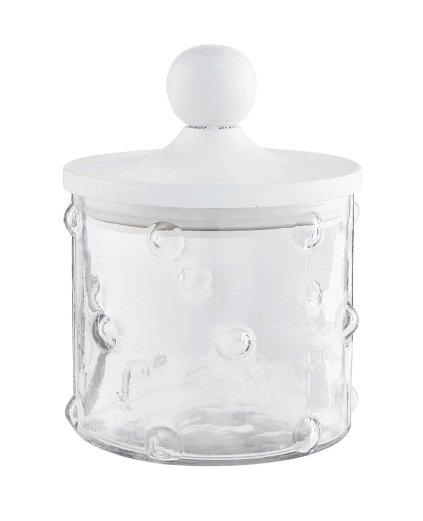 Mud Pie Small Hobnail Glass Canister
