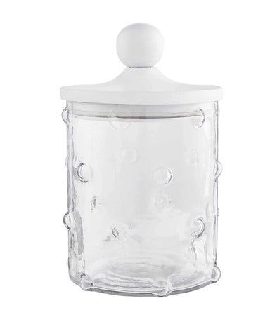 Mud Pie Medium Hobnail Glass Canister