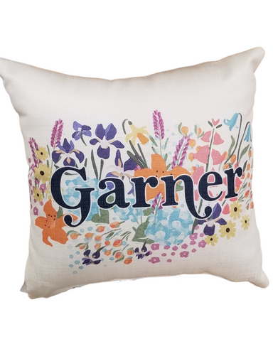 Little Birdie Charming Floral Hometown Pillow Garner