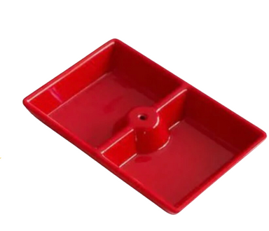 Nora Fleming Dainty Melamine Divided Square Dish - Red