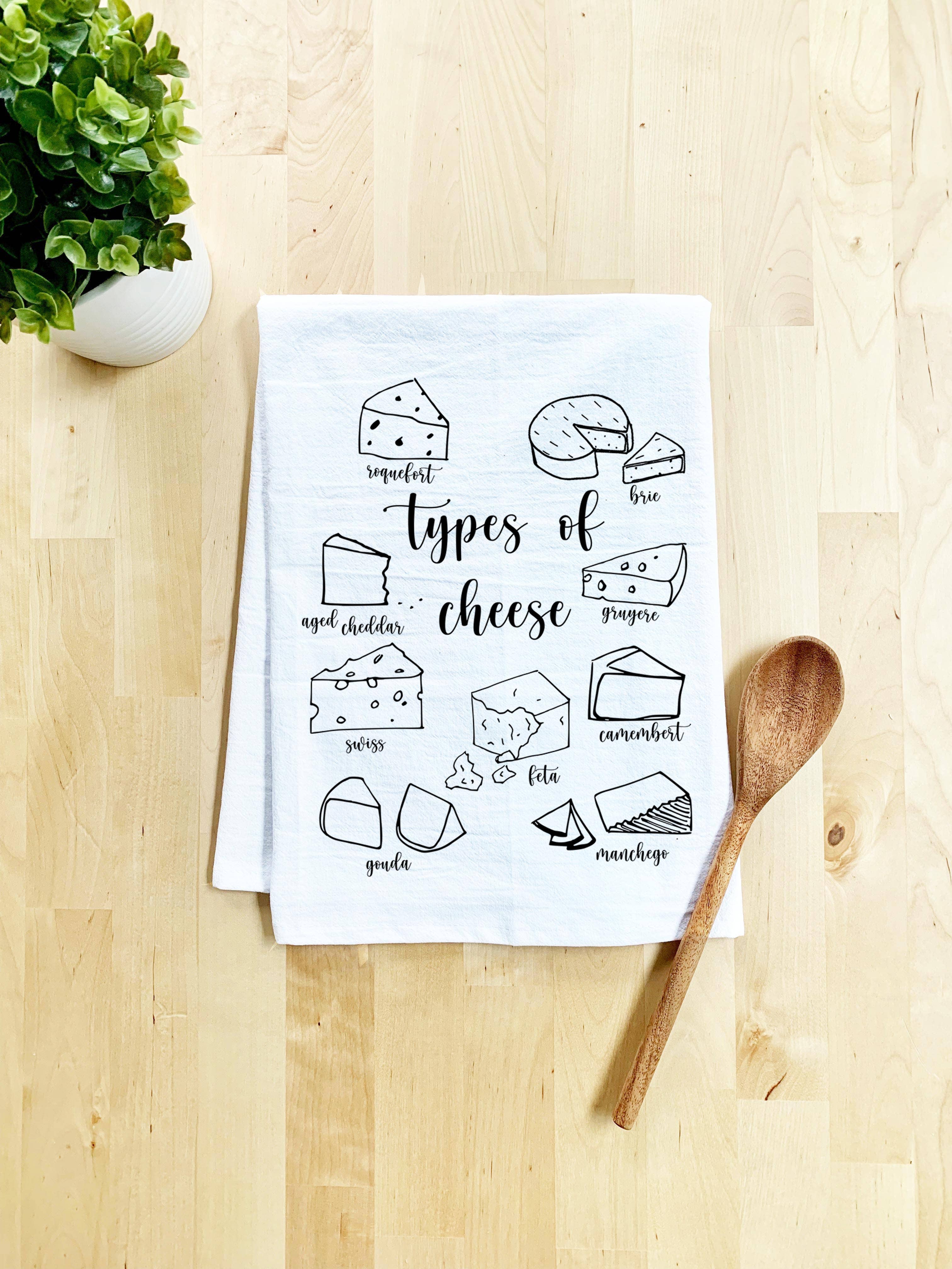 Moonlight Makers Types of Cheese Dish Towel