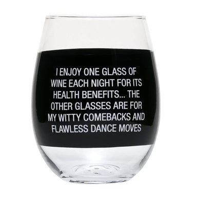 About Face Designs, Inc. Dance Moves Stemless Wine Glass