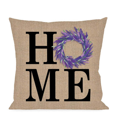 Evergreen Home Lavender Wreath Interchangeable Pillow Cover